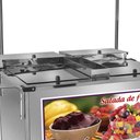 Ver imagem 2 de Carrinho 2 em 1 Cefaz Salada de Frutas e Açaí Luxo Inox Rodas Maciças e Toldo L17m/t