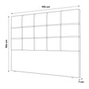 Ver imagem 2 de Cabeceira Estofada Box Casal King Size 195cm Corino Branco