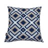 Kit 2 Capas de Almofada Impermeável Belize Zíper Invisível 45cmx45cm:Geométriza Azul e Lisa Azul - 2