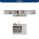 Ver imagem 5 de Cozinha Completa Modulada Americana com Vidro Reflecta 4 Peças Yescasa