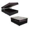 Cama Box Casal com Baú Preto + Colchão Molas Ensacadas 1,38 X 1,88 X 24 Cm - 1