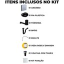 Ver imagem 2 de Armário Banheiro Espelheira Sobrepor e Embutir Preto 30,1x9,4x35,3cm + Pia Lavatório Plástico