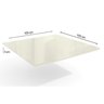 Tampo Mesa Sala de Jantar Madeirado c/Vidro TA28 105x105cm Freijó/Off White - Kappesberg - 2