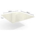 Ver imagem 2 de Tampo Mesa Sala de Jantar Madeirado c/Vidro TA28 105x105cm Freijó/Off White - Kappesberg
