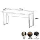 Ver imagem 3 de Mesa Escrivaninha 1,50m X 0,70m com Pés Metálicos F5 Office Cor:freijó com Preto