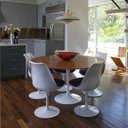 Ver imagem 5 de Mesa de Jantar Saarinen Redonda com Tampo de Madeira 1,20m - Bella Brasil Decor