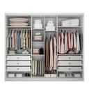 Ver imagem 4 de Guarda Roupa Rizon 6 Portas 6 Gavetas 1 Espelho Cor:branco