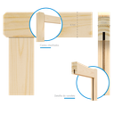 Ver imagem 4 de Lousa Quadro Escolar Verde Uv Standard 3mm 120x90 Cm para Giz Moldura de Madeira Pinus Natural