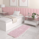 Ver imagem 1 de Tapete Passadeira Quarto Antiderrapante Rosa Bebe 50 X 140 Cm