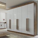 Ver imagem 2 de Guarda Roupa Casal 6 Portas 6 Gavetas da Vinci Plus D'doro Ypê/off White