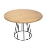 Mesa de Madeira Redonda Base Ferro 120cm Belmont Nozes - 2
