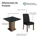 Ver imagem 4 de Conjunto Sala de Jantar Tampo de Vidro 4 Cadeiras Rustic/preto/oxford Sines Madesa