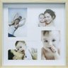 Painel Fotos Color Wood 30X30Cm Branco Para 4 Fotos 10X15Cm - 2