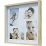 Painel Fotos Color Wood 30X30Cm Branco Para 4 Fotos 10X15Cm - 1