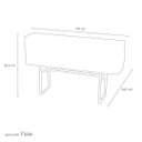 Ver imagem 4 de Aparador Flow para Sala 139cm com 4 Portas Pés de Aço Moderno Potenza
