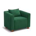 Ver imagem 1 de Poltrona Decorativa Helena Veludo Verde - Inova Decorações
