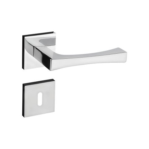 Fechadura Vivaldi Cromada Roseta Quadrada 40mm Pado Interna
