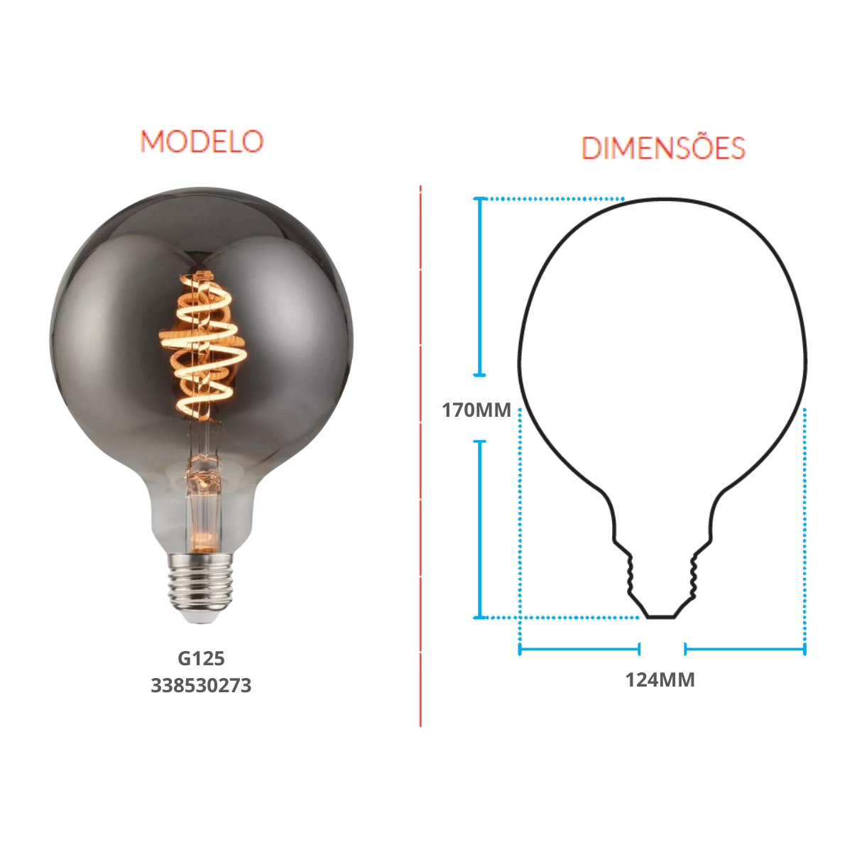 Lâmpada Led Retro Black G125 5w 2200k Avant Cor Luz Amarelo - 3