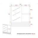 Ver mais imagens de Conjunto de Banheiro Balcão com Rodizios Bn3603 sem Cuba 80cm e Armário com Espelho Bn3614 Amendoa