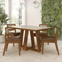 Ver imagem 1 de Conjunto Mesa Lins 4 Cadeiras Sextavada Freijó/off/cr. Caramelo - M.a Freijó/off Pre/corino