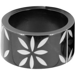 HOME&CO CHINUE ANEL GUARDANAPO 3x5x5cm OSSO PRETO 4PÇ - 2