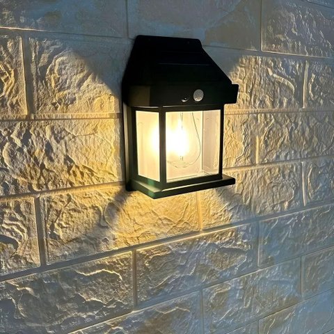 Luminária Arandela Led Solar com Sensor de Presença para Área Externa Resistente À Água Econô