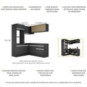 Ver imagem 5 de Armário De Cozinha Completa De Canto Mp2098.898 Preto/Branco