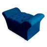 Calçadeira Baú Veneza Solteiro 120cm Suede - Ecotec Decor:Azul Marinho - 1