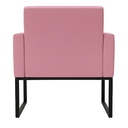 Ver imagem 4 de Poltrona Decorativa para Escritório e Consultório Base Metal Rose
