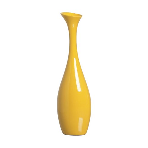 Vaso Decorativo de Mesa Amarelo de Cerâmica Dupla Vanguard Sollis