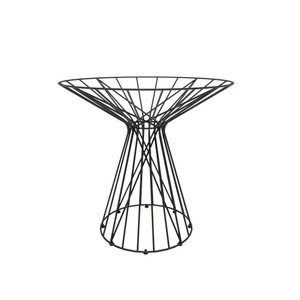 Base de Mesa Florença Redonda D45 Raiada Metal Preto