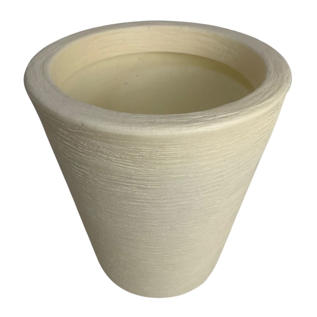 Vaso Plantas Decorativo Redondo Polietileno 38x33cm Bege - 2