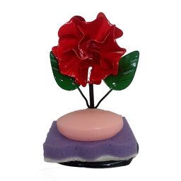 Saboneteira de parede decoração rústica de flor porta sabonetes de ferro com pintura que nao enferru - 3