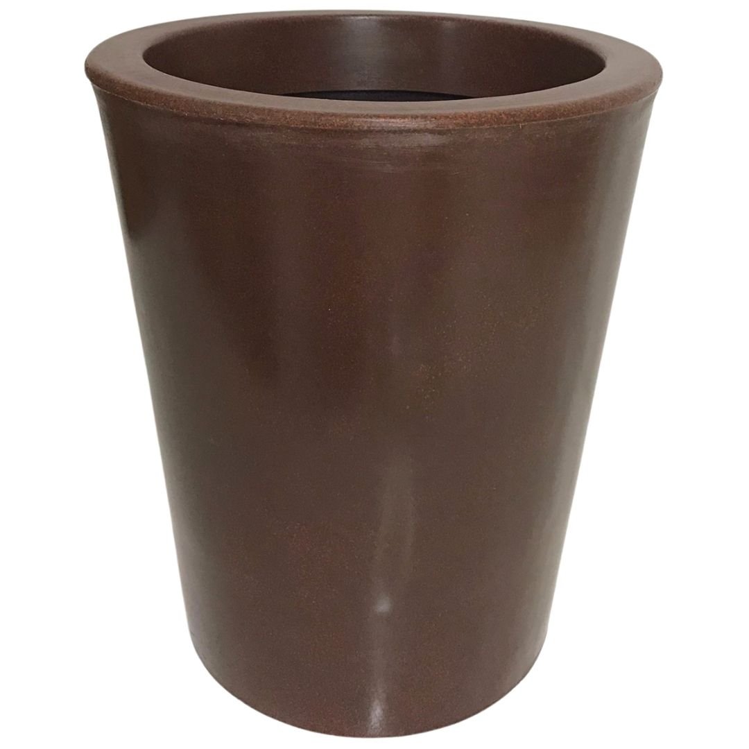 Vaso Alto para Plantas 43x36cm Redondo em Polietileno Marrom - 2
