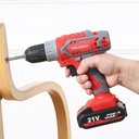 Ver imagem 2 de Furadeira Elétrica com Bateria de Lítio Recarregável, Duas Velocidades - Yk-yz21-1