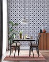 Ver imagem 3 de Papel de Parede Adesivo Arabesco Azulejo Retro Azul 2,80m