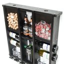 Ver mais imagens de Barzinho Adega de Madeira Maciça para 7 Garrafas com Porta Rolhas, Tampinhas e Taças - Nogueira