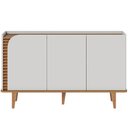 Ver imagem 5 de Aparador Buffet para Sala de Jantar 3 Portas Elora C04 Off White Matte Freijó - Lyam Decor