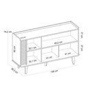 Ver imagem 4 de Aparador Buffet para Sala de Jantar 3 Portas Elora C04 Off White Matte Freijó - Lyam Decor
