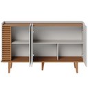 Ver imagem 7 de Aparador Buffet para Sala de Jantar 3 Portas Julia C04 Off White Matte Freijó - Lyam Decor