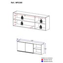 Ver imagem 3 de Armário de Cozinha Aéreo com 2 Portas e Nichos 150cm Milano Multimóveis MP2388 - Vanilla