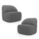 Ver imagem 1 de Kit 2 Poltronas Organica Decorativa Eloa Boucle Cinza - Londrilar