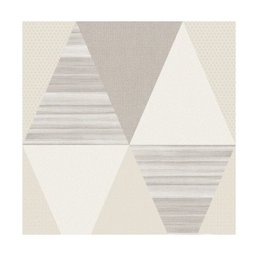 Papel de Parede Infantil Coleção Yoyo Cinza Triangular - 1