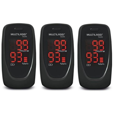 Oximetro de Dedo Medidor de Pulso Anvisa Oxygen Check 3 Uni Multilaser