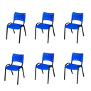 Ver imagem 1 de Kit 6 Cadeira Iso - Azul