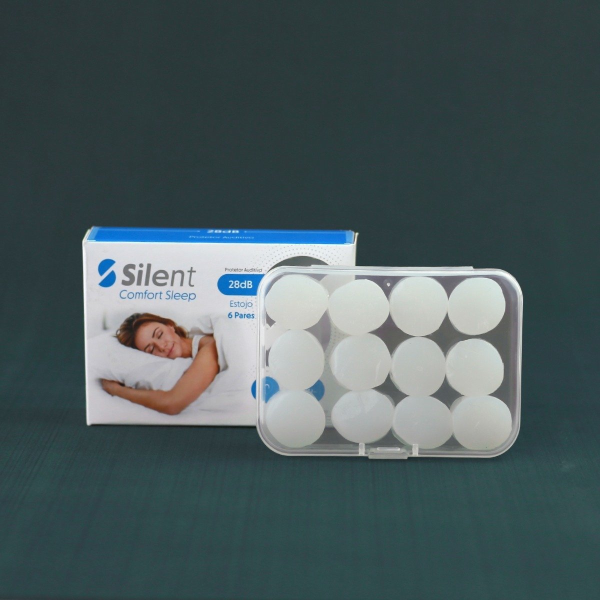 Protetor Auricular Silicone Silent 6 pares:Transparente - 2