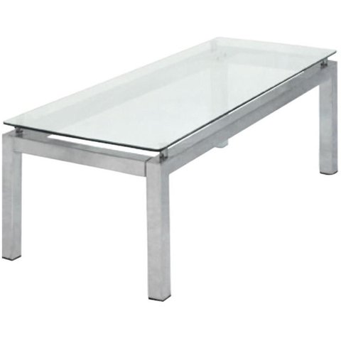 Mesa Centro Dakot Retangular Tampo Vidro Base Cromada 1,00 Mt (larg) - 41162