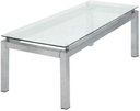 Ver imagem 1 de Mesa Centro Dakot Retangular Tampo Vidro Base Cromada 1,00 Mt (larg) - 41162
