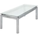 Ver imagem 1 de Mesa Centro Dakot Retangular Tampo Vidro Base Cromada 1,00 Mt (larg) - 41162
