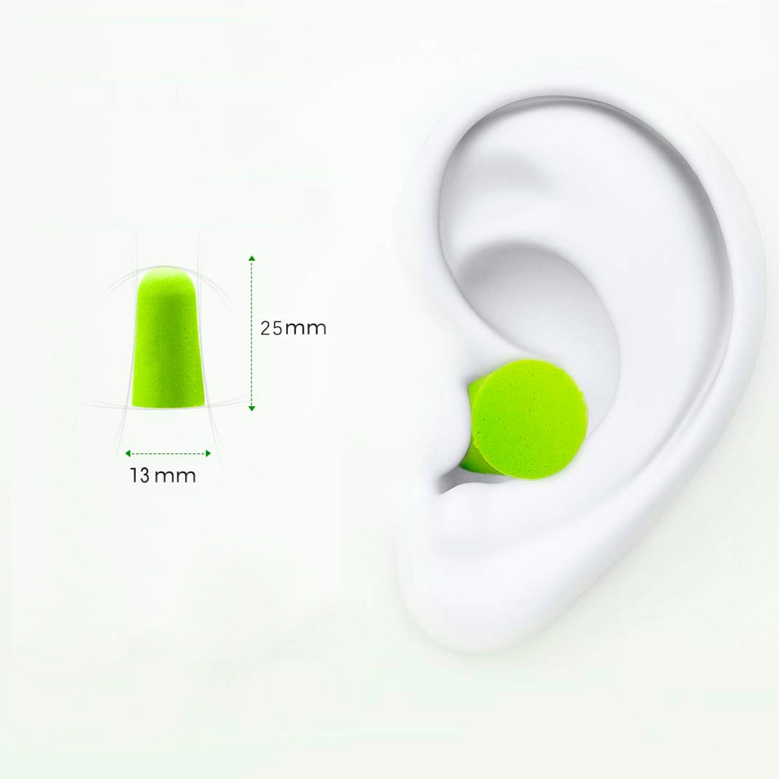 Protetor Auricular Silent Ultra 60 pares:Verde - 7